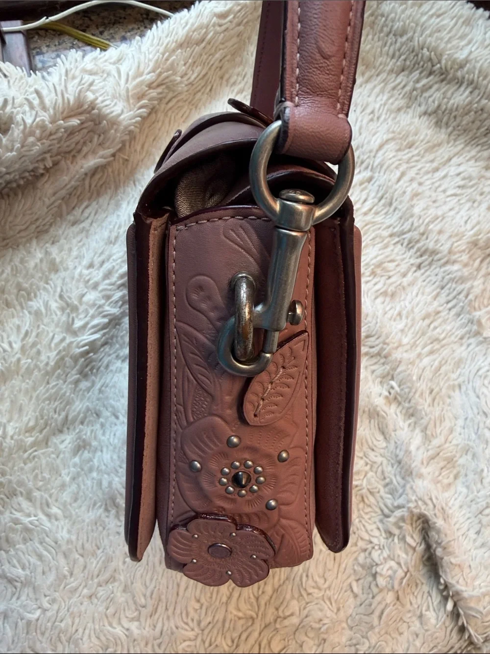 Coach Page embossed Tea Rose